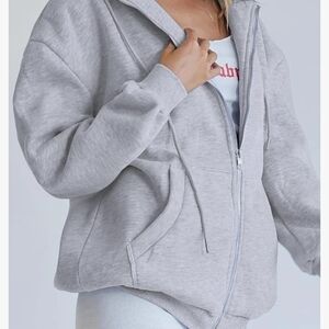 Gray Zip-Up Hoodie
